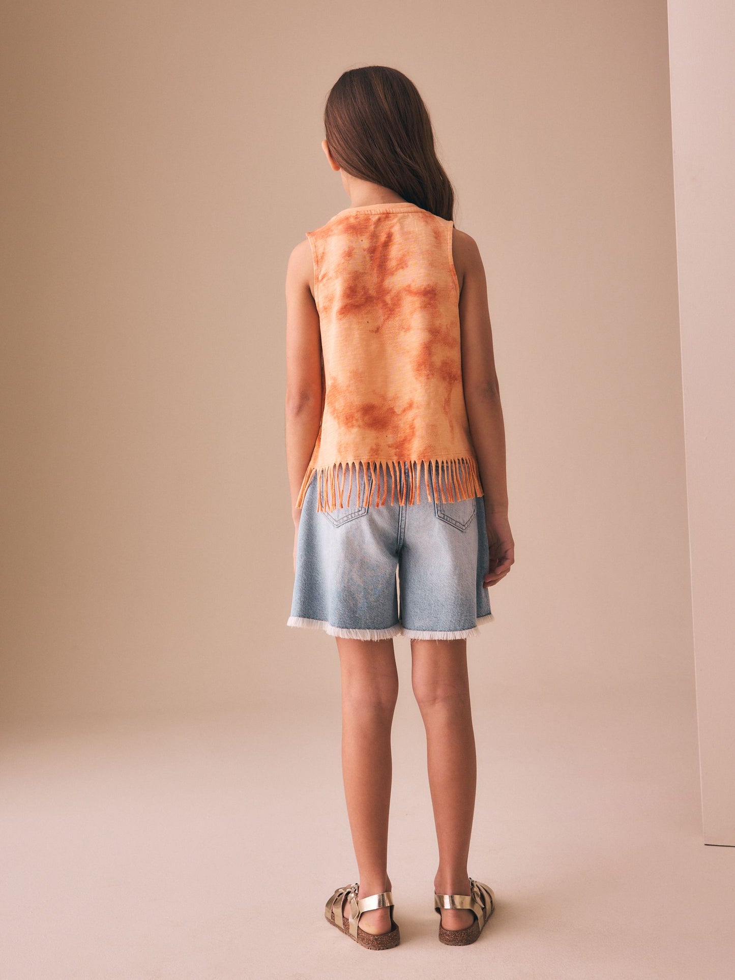 Dsiney Kidz - Orange Sun Fringe Sequin Vest (3-16yrs) image 3