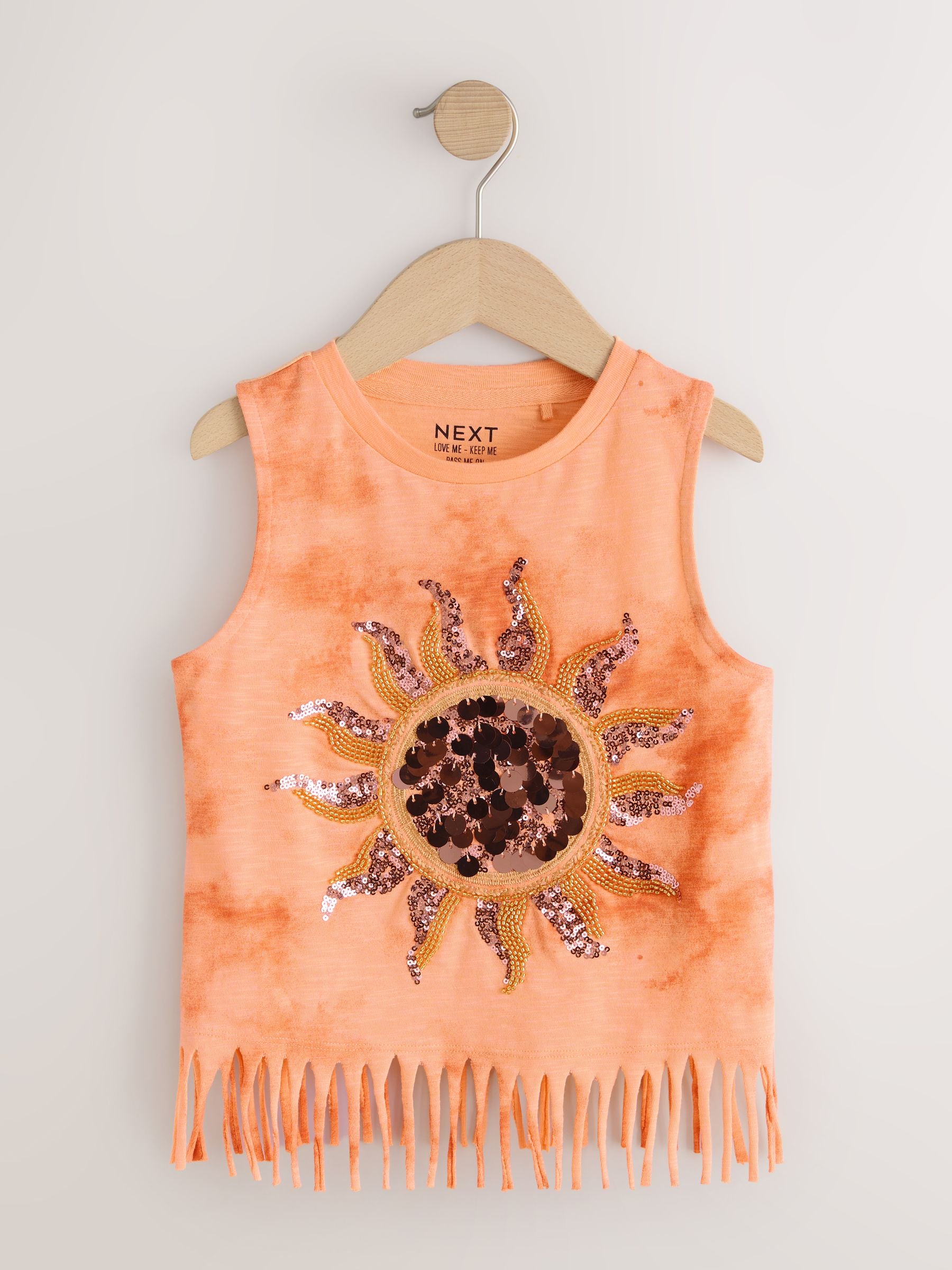 Dsiney Kidz - Orange Sun Fringe Sequin Vest (3-16yrs) image 5