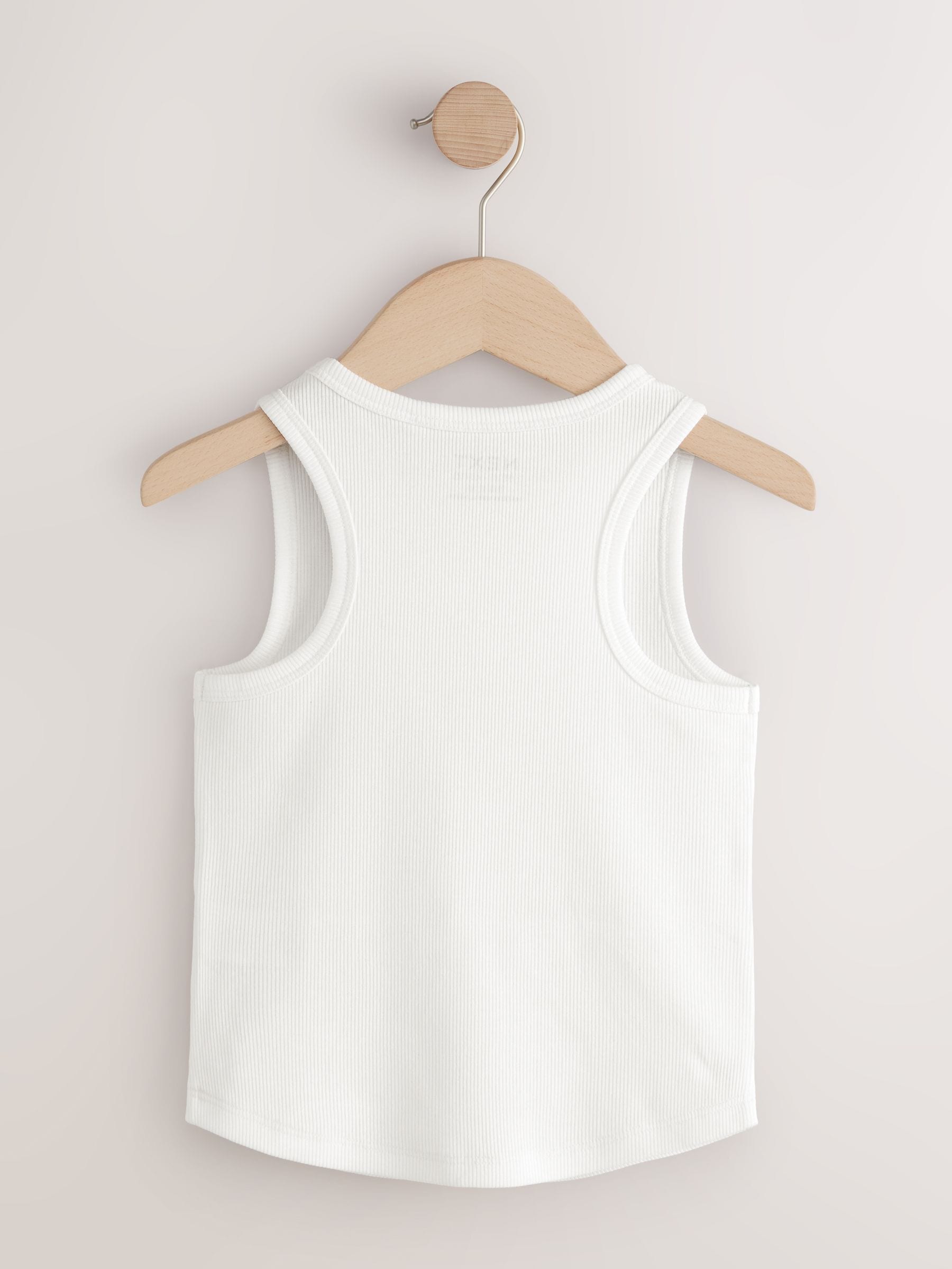 Dsiney Kidz - Multi Pastel Ribbed Vests 7 Pack (3-16yrs) image 3
