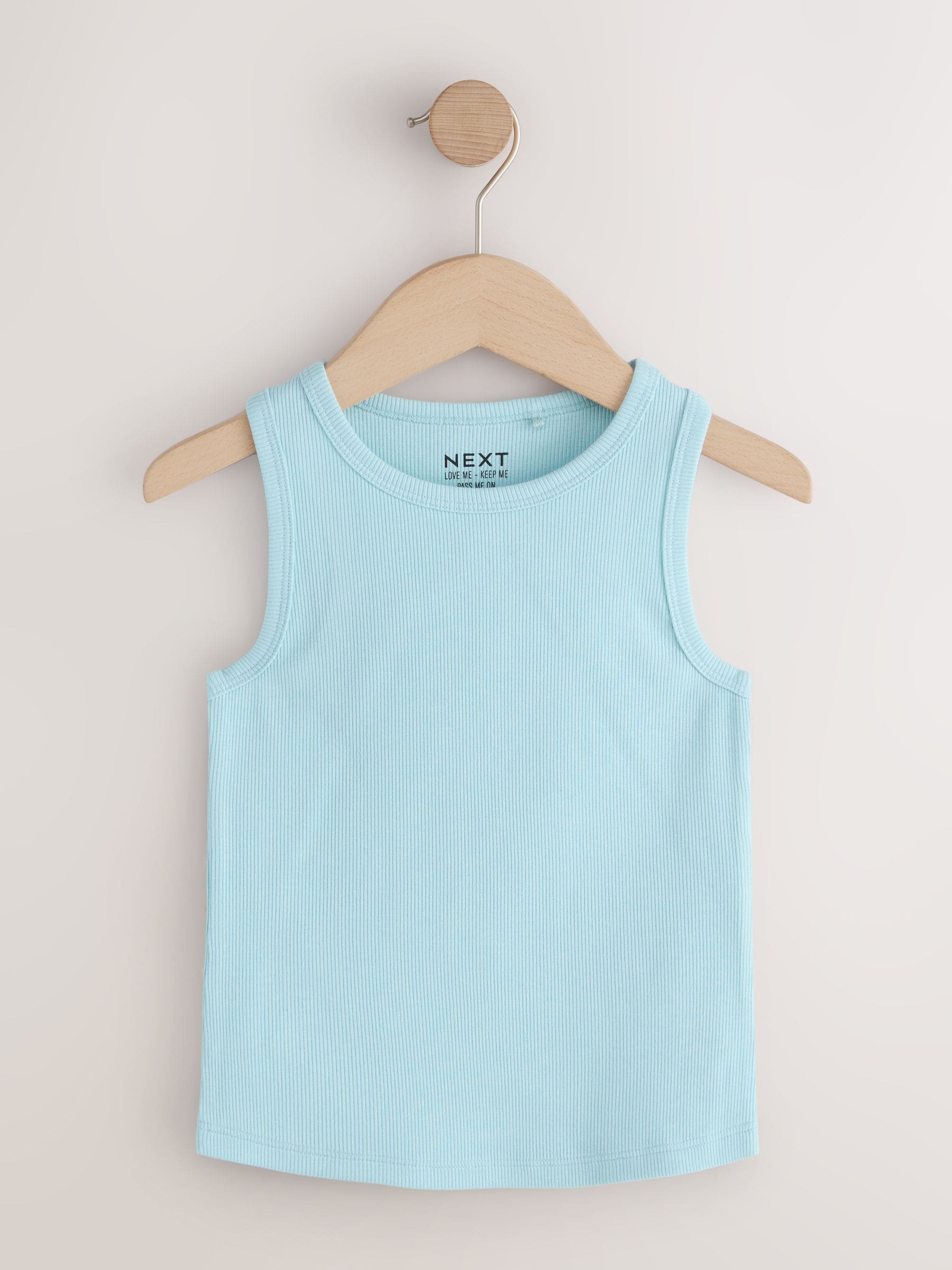 Dsiney Kidz - Multi Pastel Ribbed Vests 7 Pack (3-16yrs) image 7