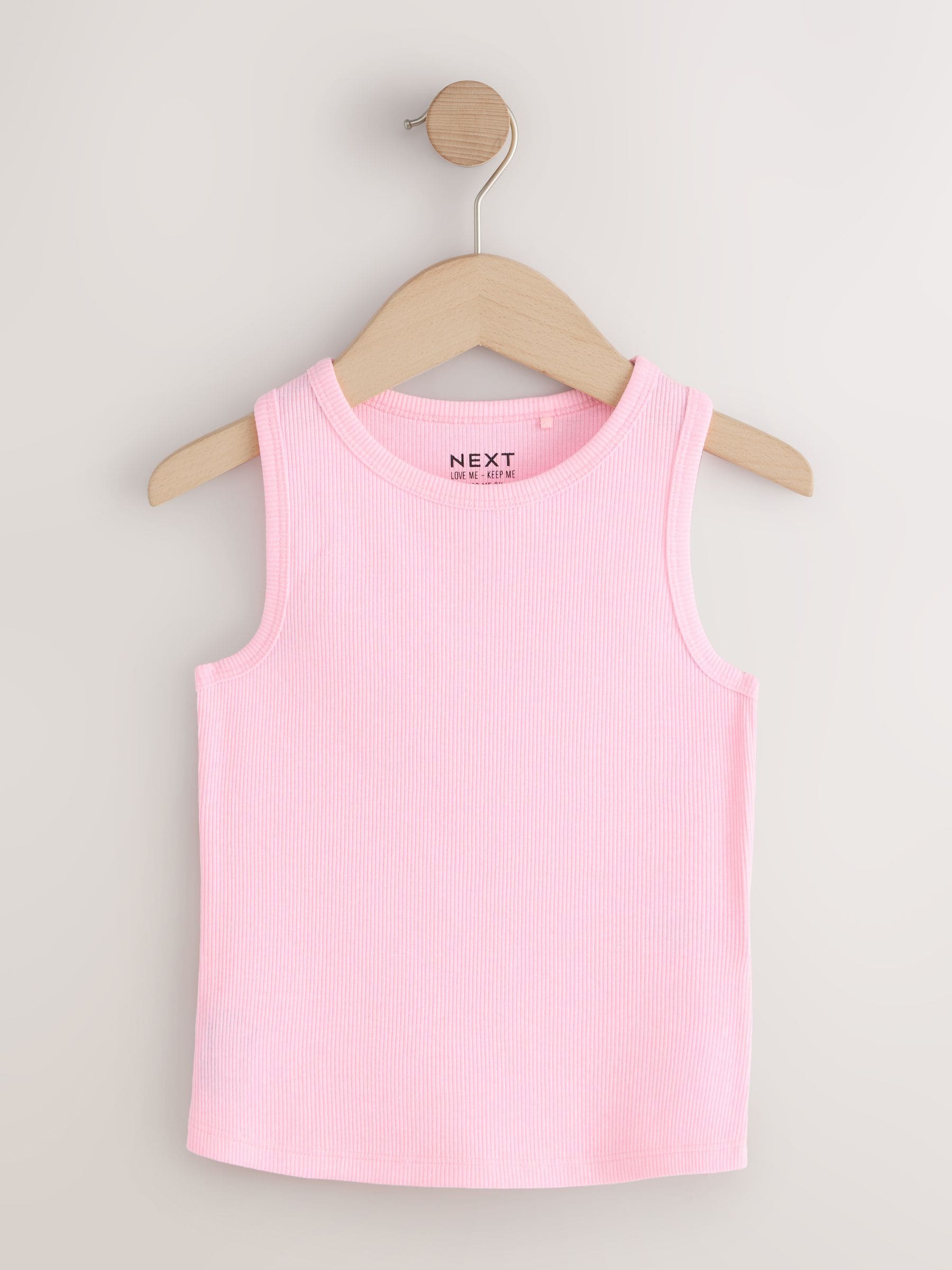 Dsiney Kidz - Multi Pastel Ribbed Vests 7 Pack (3-16yrs) image 8