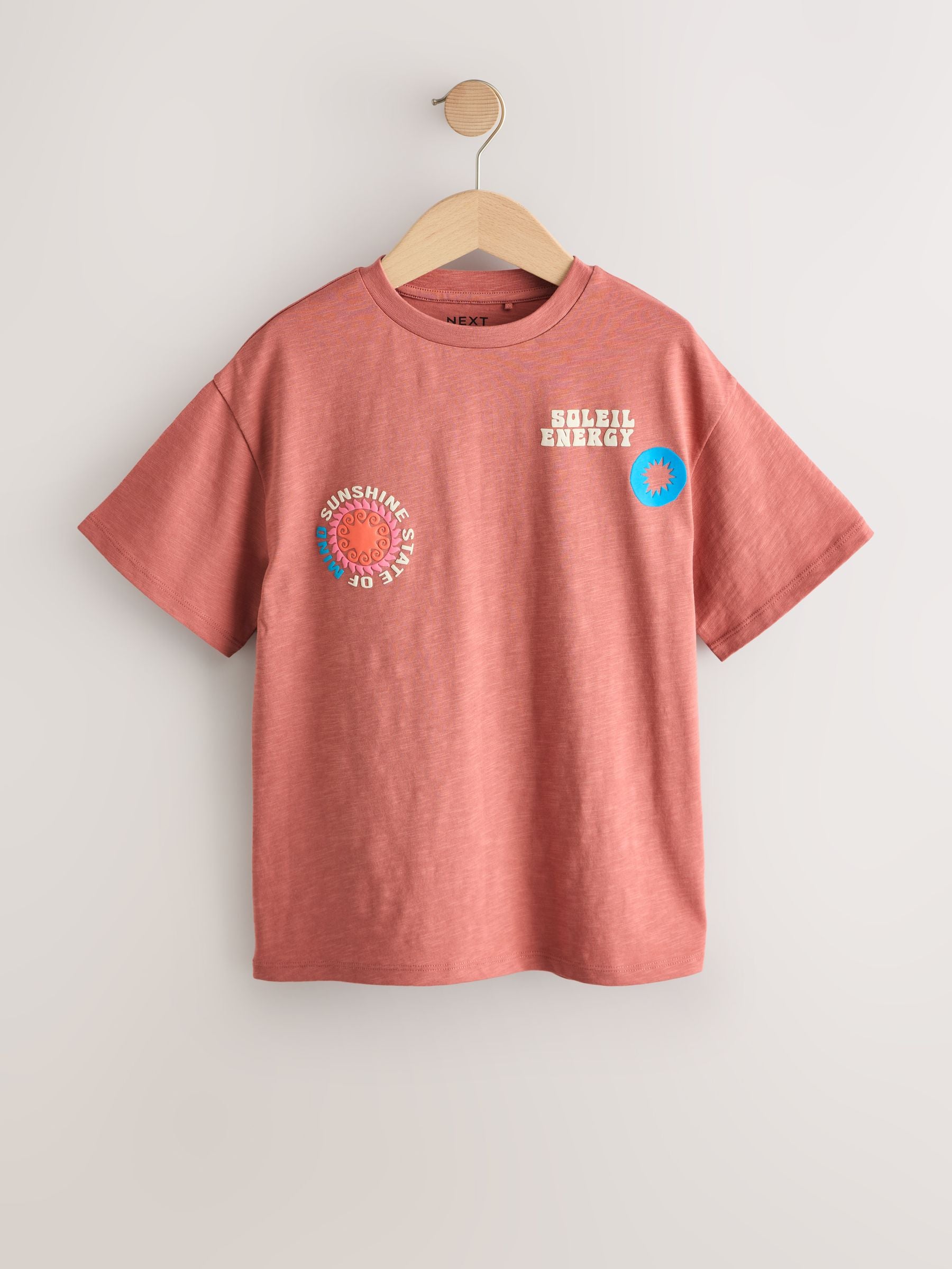 Dsiney Kidz - Brown/Pink Waves Oversized Graphic T-Shirts 3 Pack (3-16yrs) image 3
