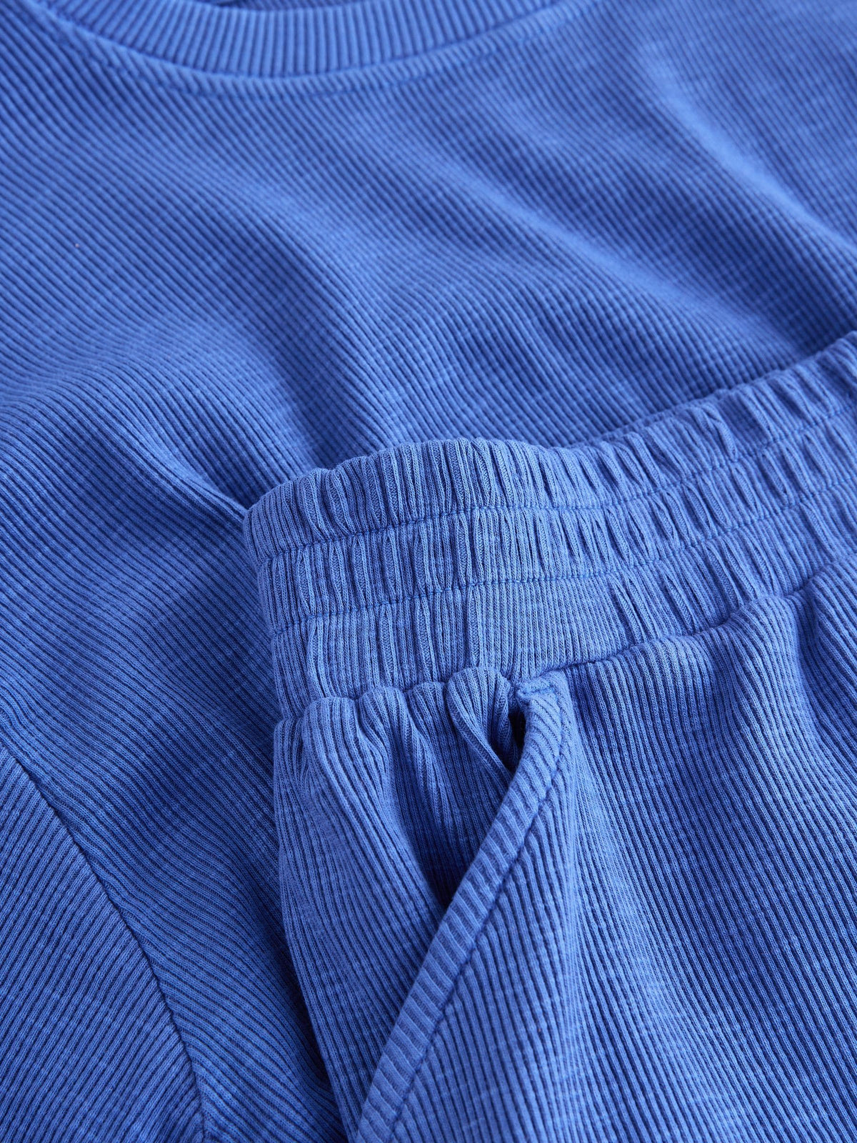 Dsiney Kidz - Blue Washed Ribbed Shorts Set (3-16yrs) image 7
