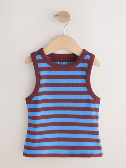 Dsiney Kidz - Multi Bright Ribbed Vest 4 Pack (3-16yrs) image 2