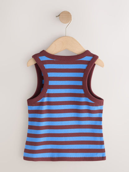 Dsiney Kidz - Multi Bright Ribbed Vest 4 Pack (3-16yrs) image 3