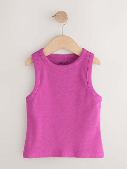Dsiney Kidz - Multi Bright Ribbed Vest 4 Pack (3-16yrs) image 4