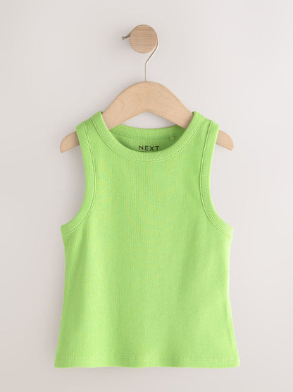 Dsiney Kidz - Multi Bright Ribbed Vest 4 Pack (3-16yrs) image 5