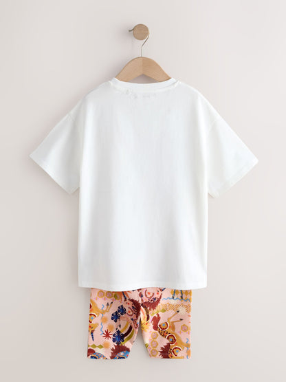 Dsiney Kidz - White Unicorn Sequin T-Shirt and Cycling Shorts Set (3-16yrs) image 7