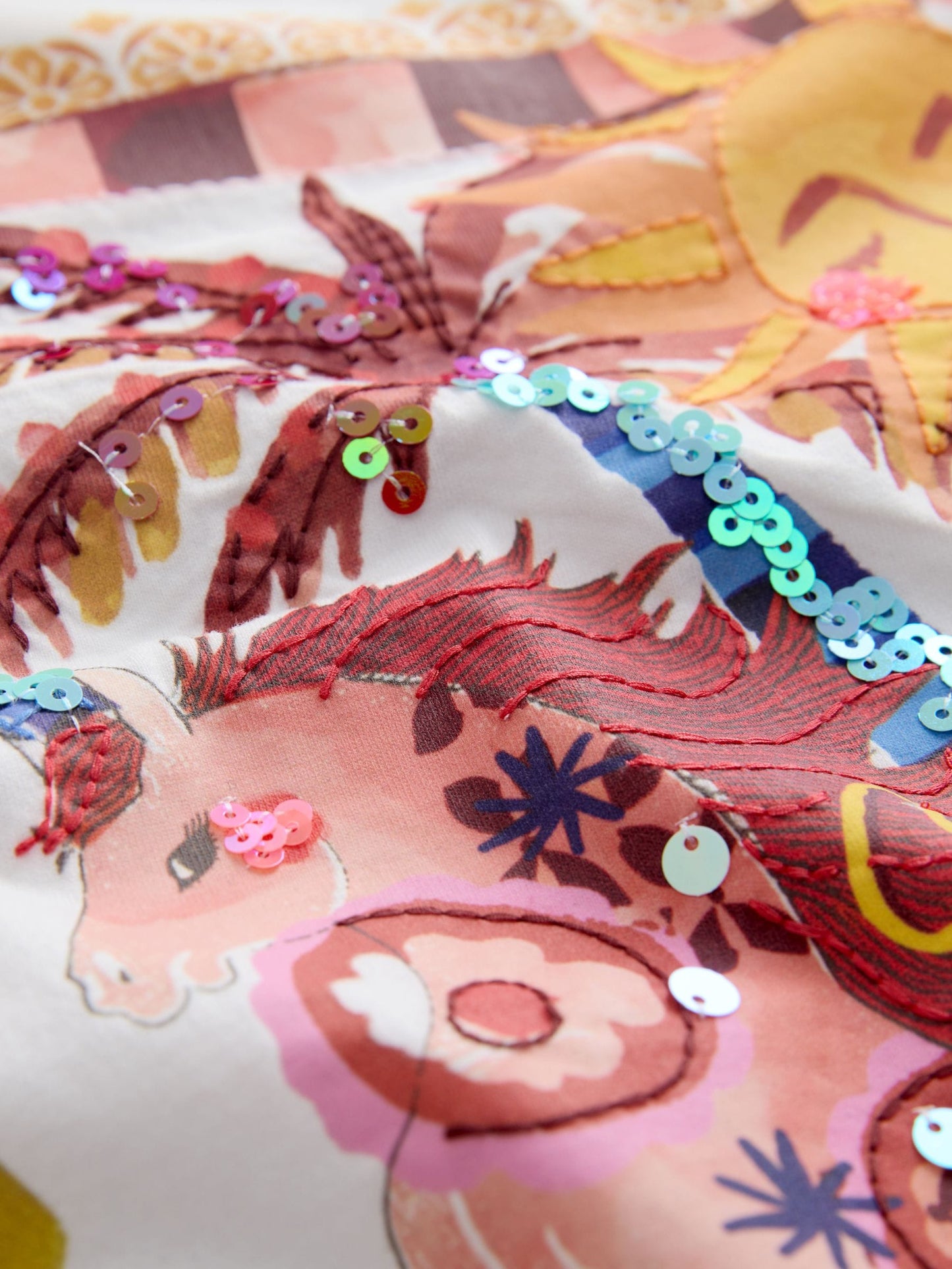 Dsiney Kidz - White Unicorn Sequin T-Shirt and Cycling Shorts Set (3-16yrs) image 8