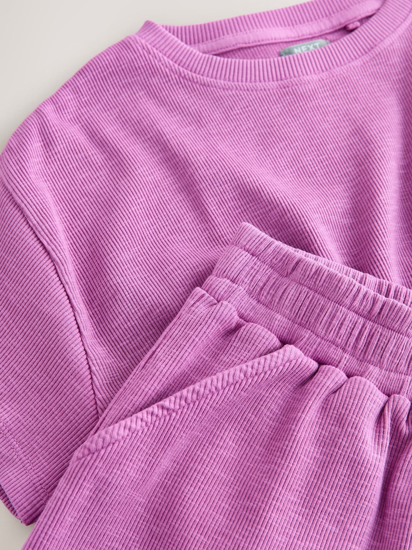 Dsiney Kidz - Purple Washed Ribbed Shorts Set (3-16yrs) image 7