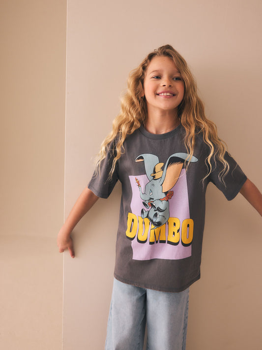 Dsiney Kidz - Grey Disney Dumbo Oversized Graphic T-Shirt (3-16yrs) image 1