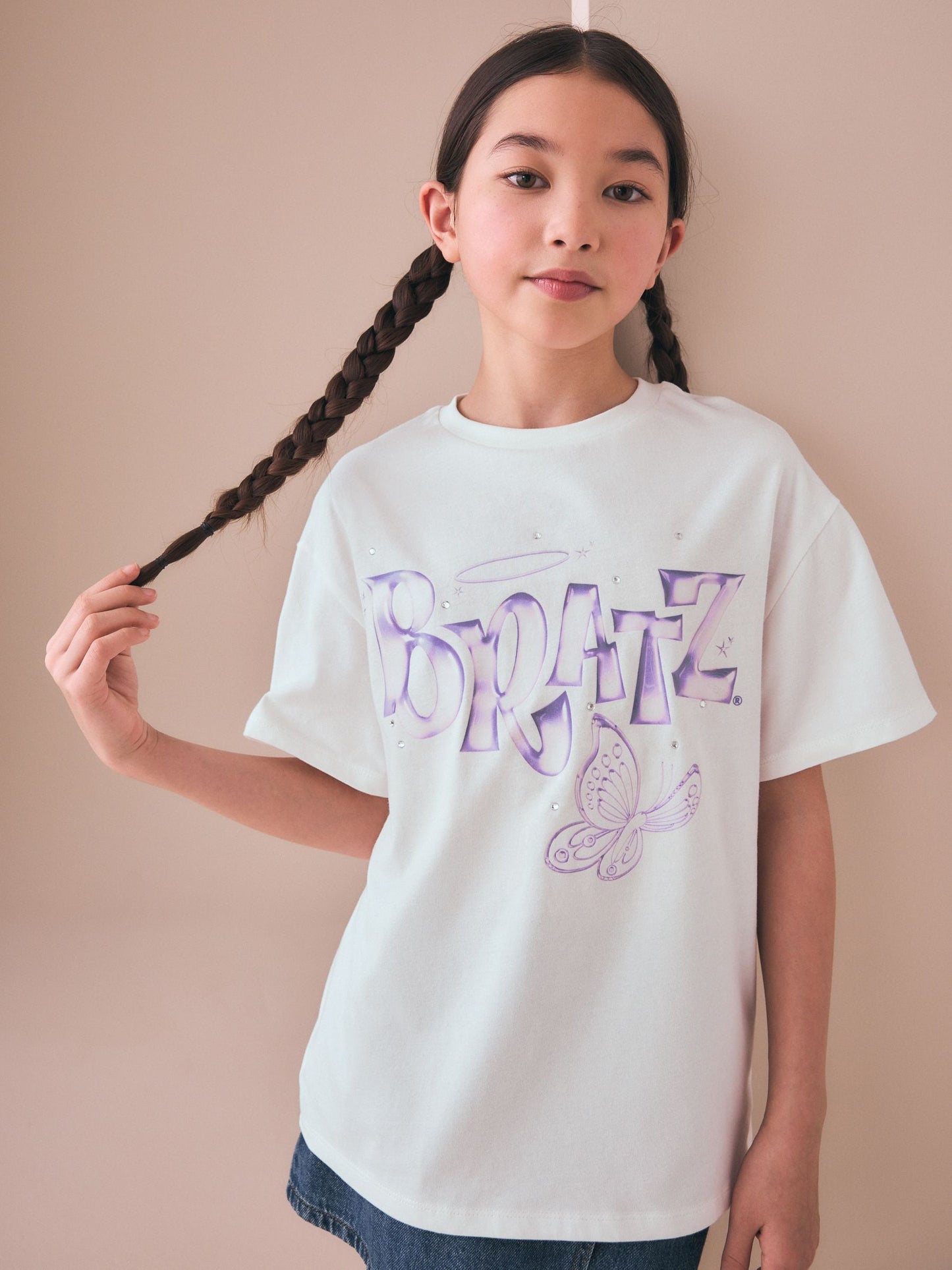 Dsiney Kidz - White Bratz License Oversized Graphic T-Shirt (3-16yrs) image 1