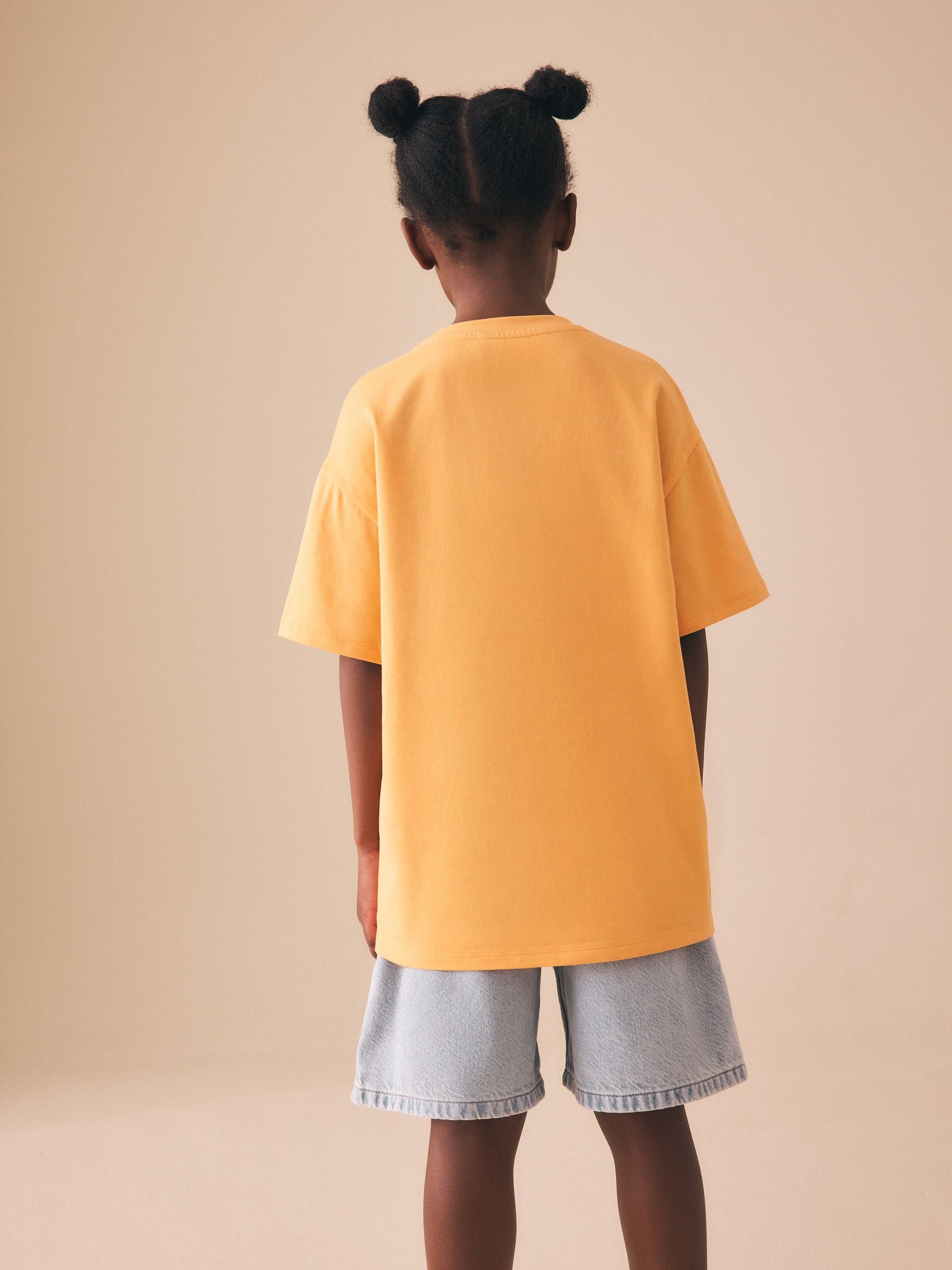 Dsiney Kidz - Orange Hello Kitty Oversized Graphic Print T-Shirt (3-16yrs) image 3