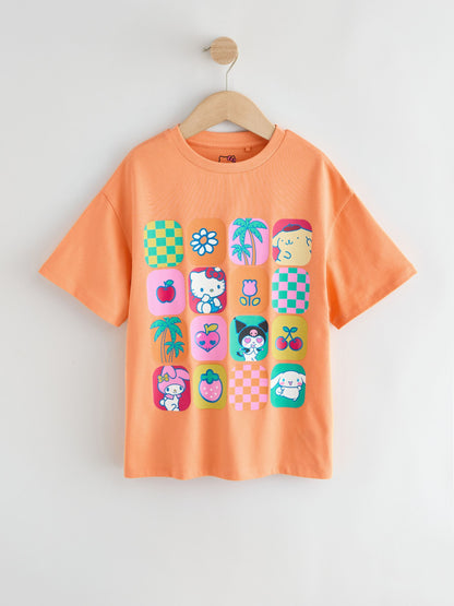Dsiney Kidz - Orange Hello Kitty Oversized Graphic Print T-Shirt (3-16yrs) image 5