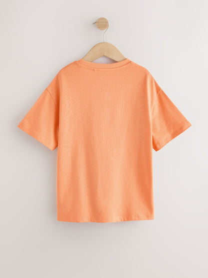 Dsiney Kidz - Orange Hello Kitty Oversized Graphic Print T-Shirt (3-16yrs) image 6