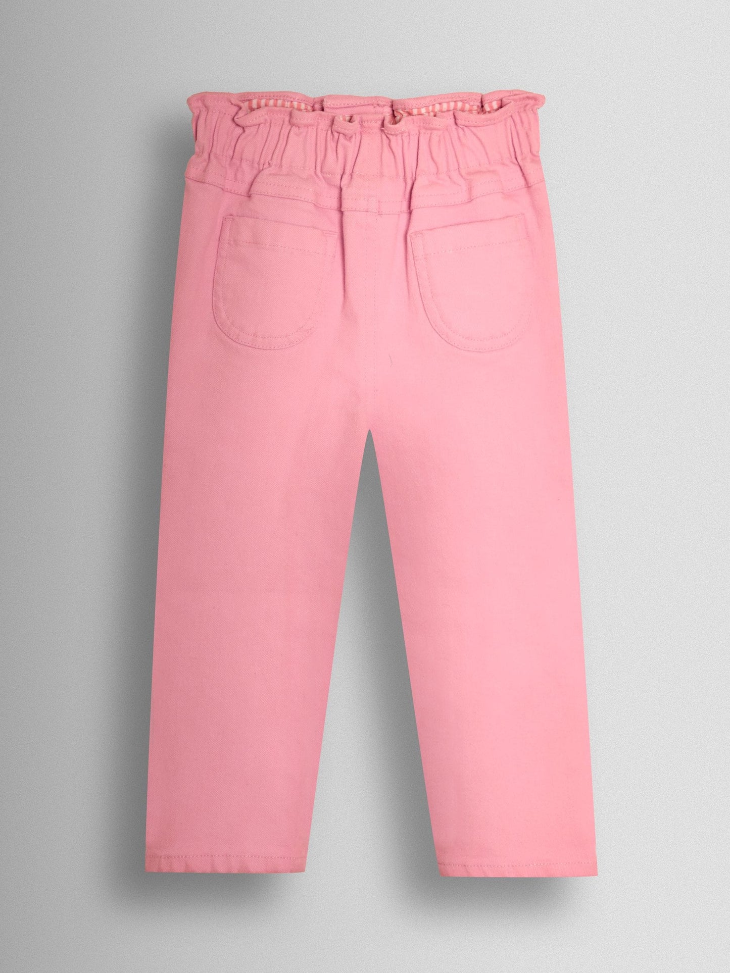 JoJo Maman Bébé Pink Floral Embroidered Twill Trousers image 2