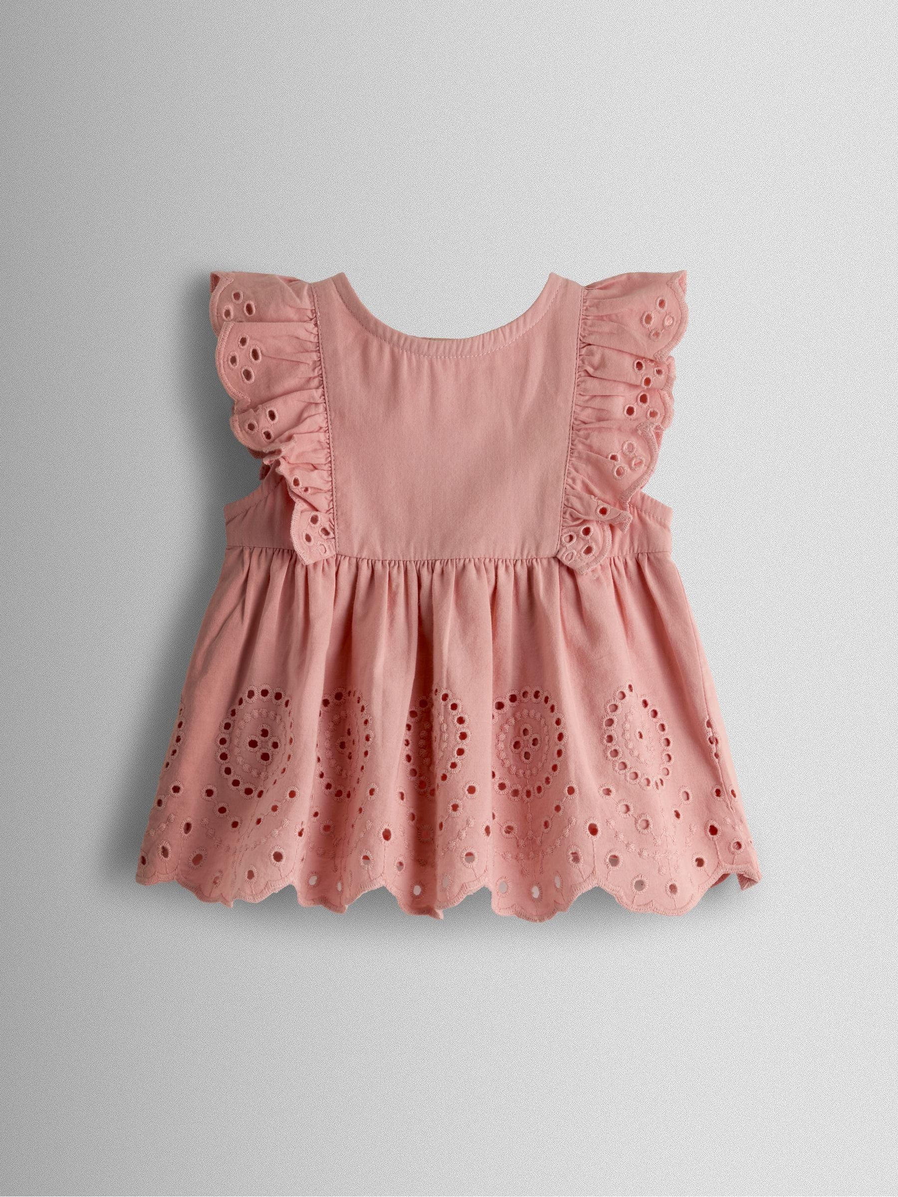 Dsiney Kidz - JoJo Maman Bébé Pink Broderie Dress & Bloomers Set image 2