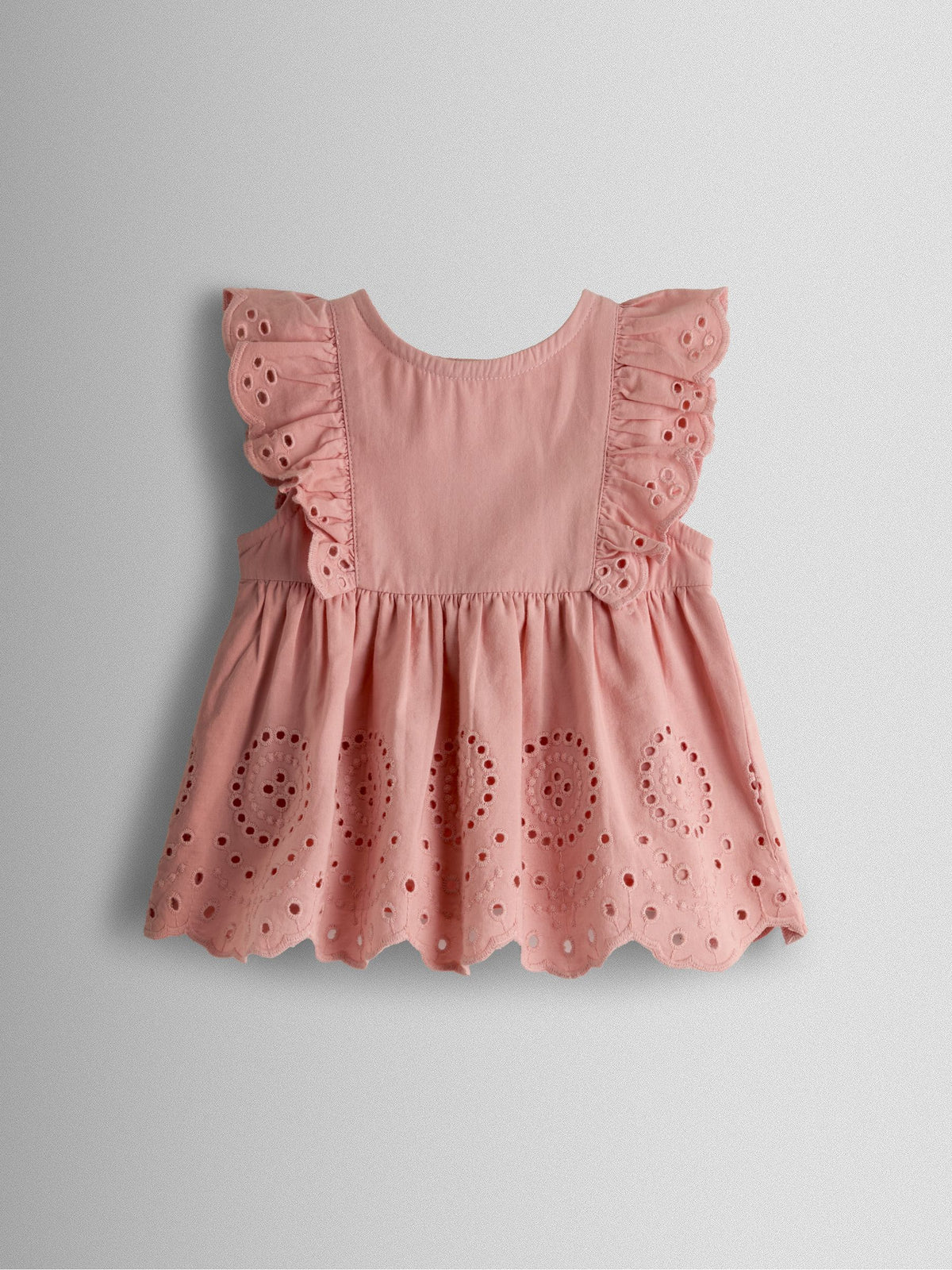 Dsiney Kidz - JoJo Maman Bébé Pink Broderie Dress & Bloomers Set image 2