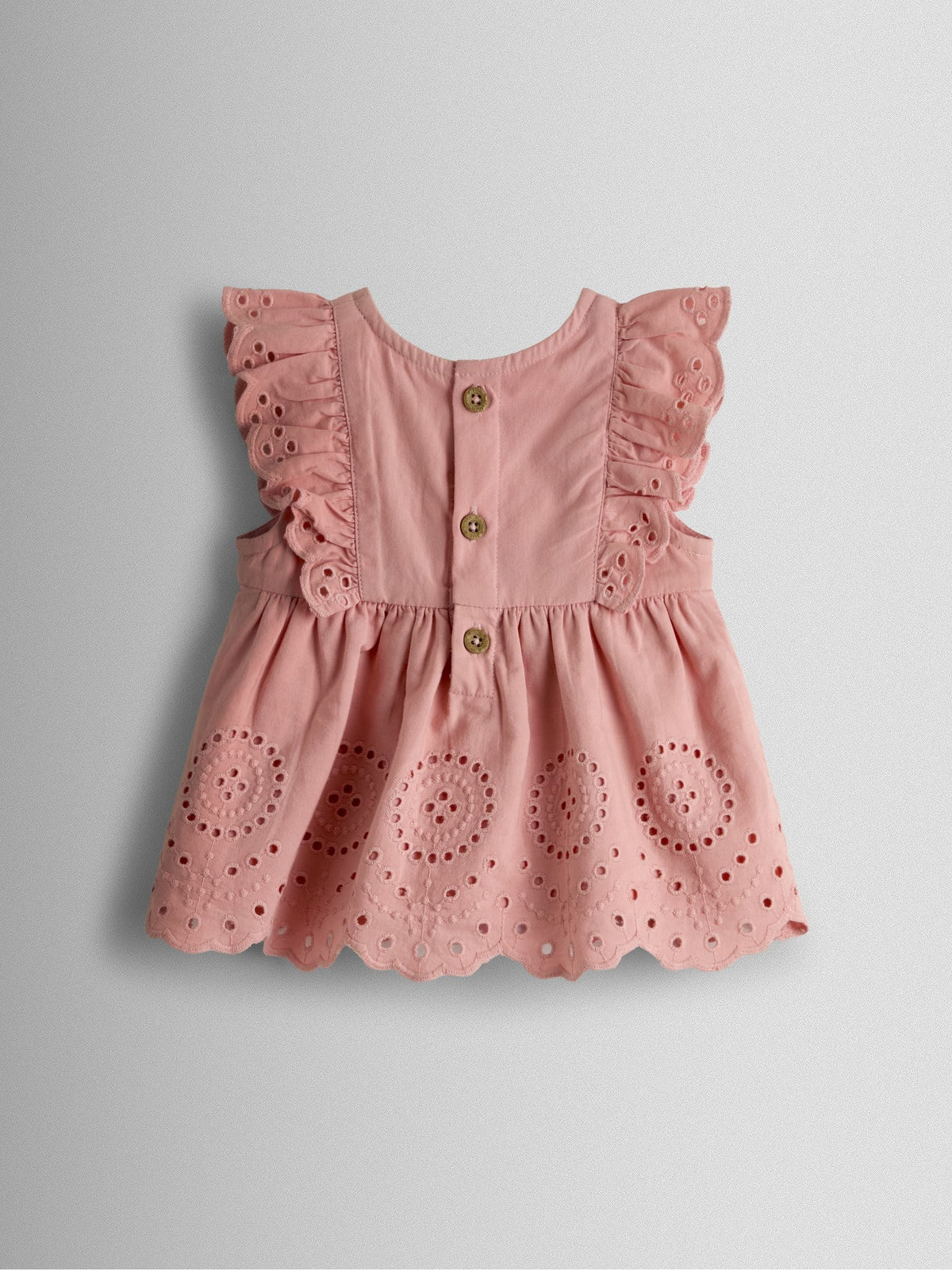Dsiney Kidz - JoJo Maman Bébé Pink Broderie Dress & Bloomers Set image 3