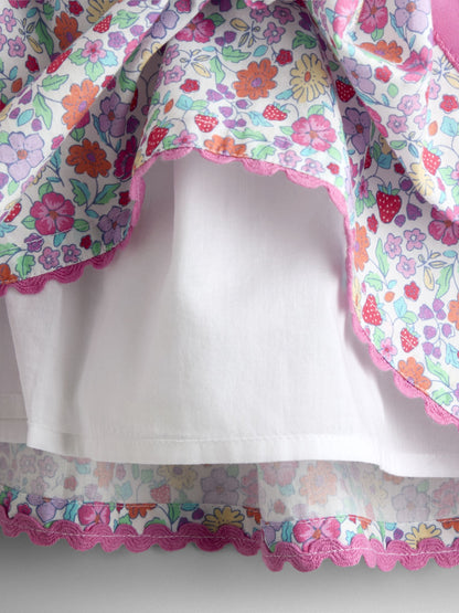JoJo Maman Bébé Pink Appliqué Pocket Sleeveless Dress image 4