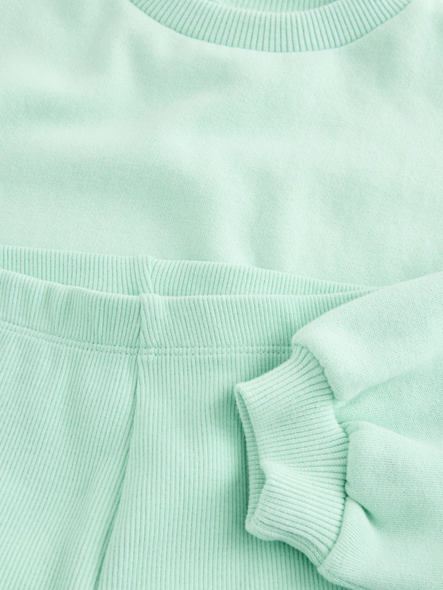 Aqua Blue Sweatshirt & Cycle Shorts Set (3mths-7yrs) image 9