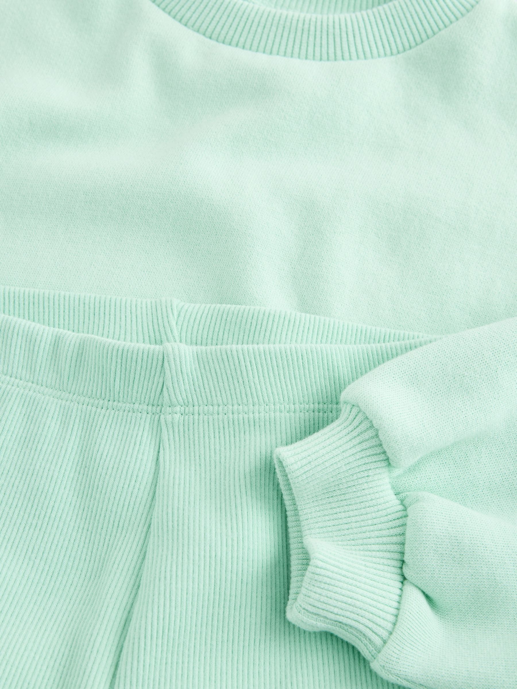 Aqua Blue Sweatshirt & Cycle Shorts Set (3mths-7yrs) image 9