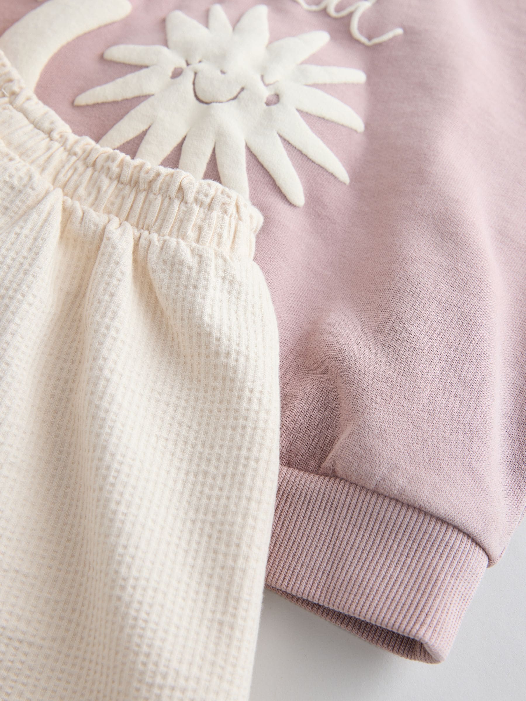 Brown Moon & Sun Crew Neck Sweatshirt & Shorts Set (3mths-7yrs) image 8