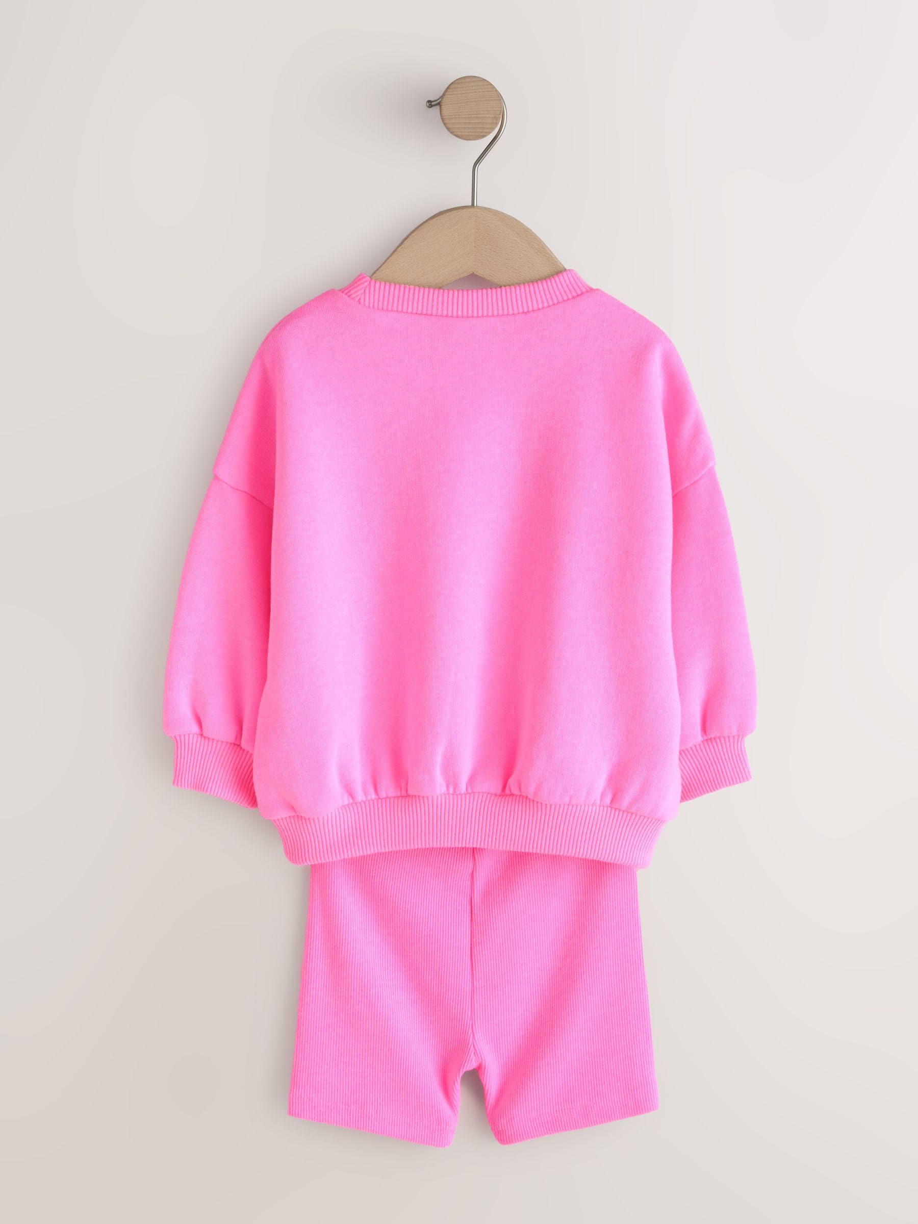 Pink Sweatshirt & Cycle Shorts Set (3mths-7yrs) image 7
