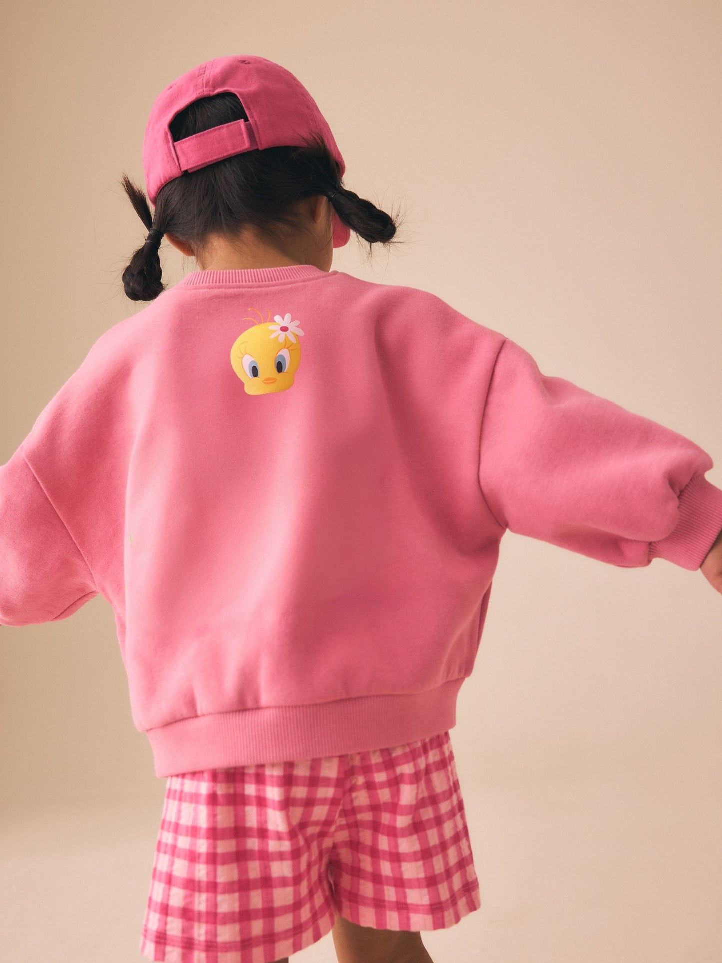 Pink Tweety Crew Neck Sweatshirt & Shorts Set (3mths-7yrs) image 2
