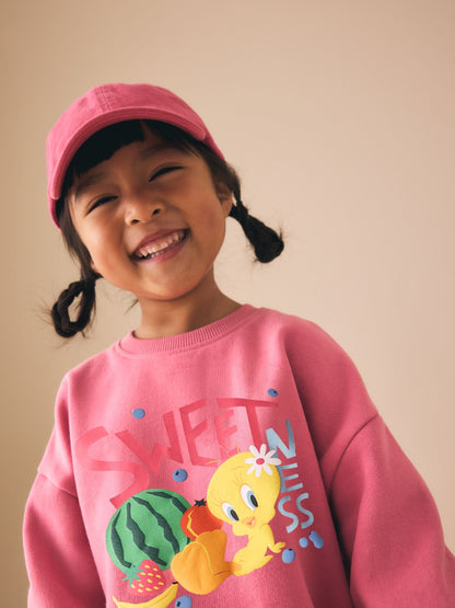 Pink Tweety Crew Neck Sweatshirt & Shorts Set (3mths-7yrs) image 3