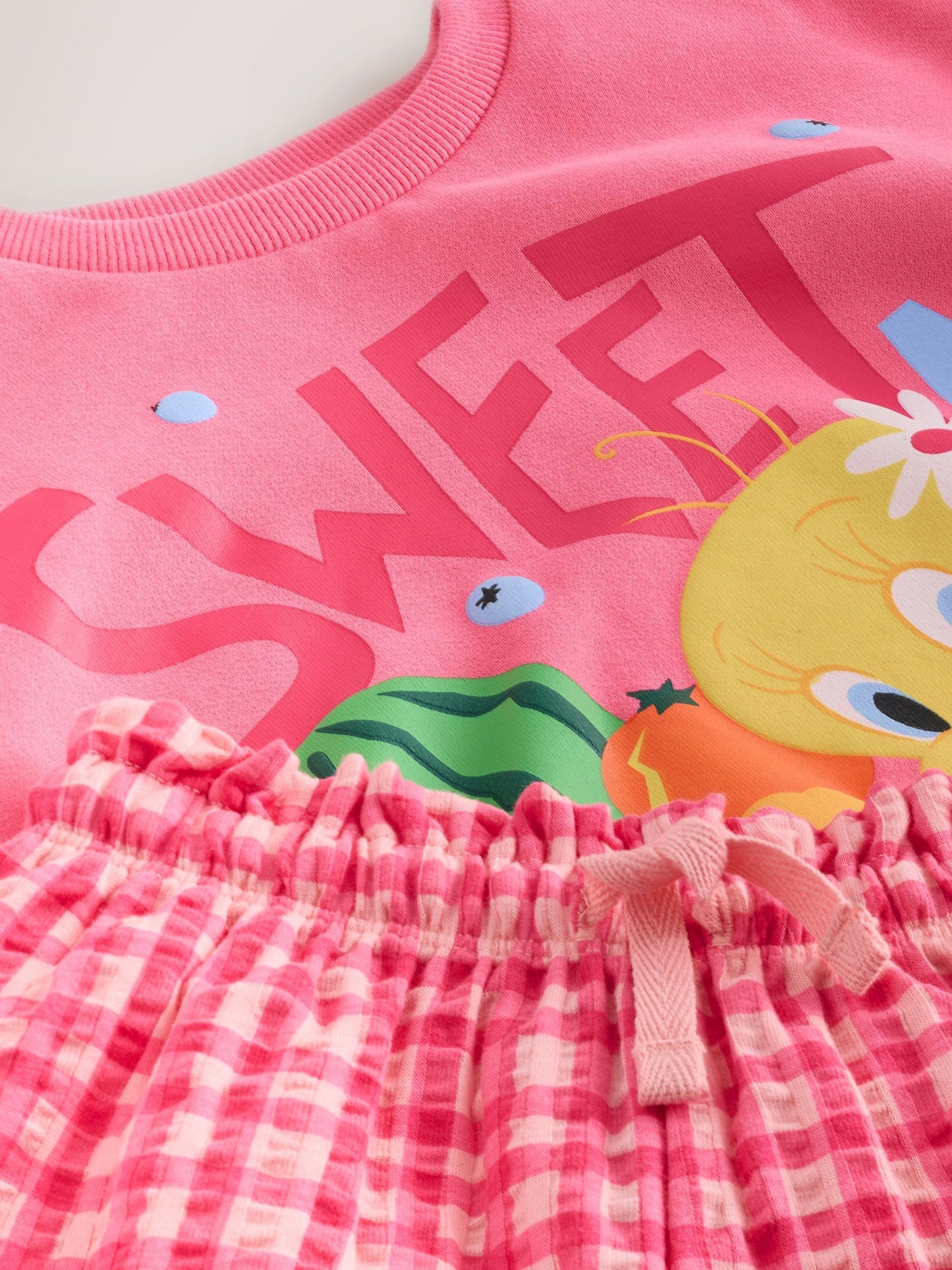 Pink Tweety Crew Neck Sweatshirt & Shorts Set (3mths-7yrs) image 9