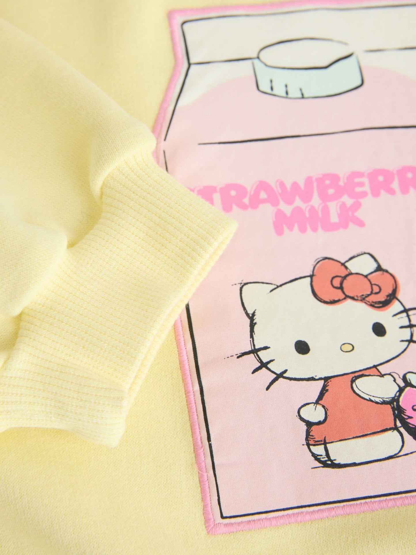 Yellow Hello Kitty Crew Neck Sweatshirt & Shorts Set (3mths-7yrs) image 10