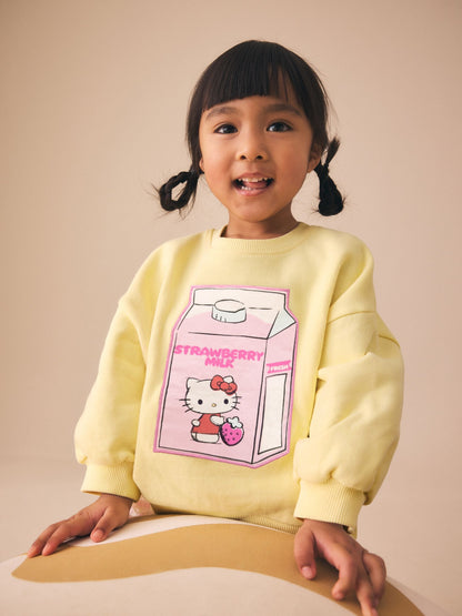 Yellow Hello Kitty Crew Neck Sweatshirt & Shorts Set (3mths-7yrs) image 4