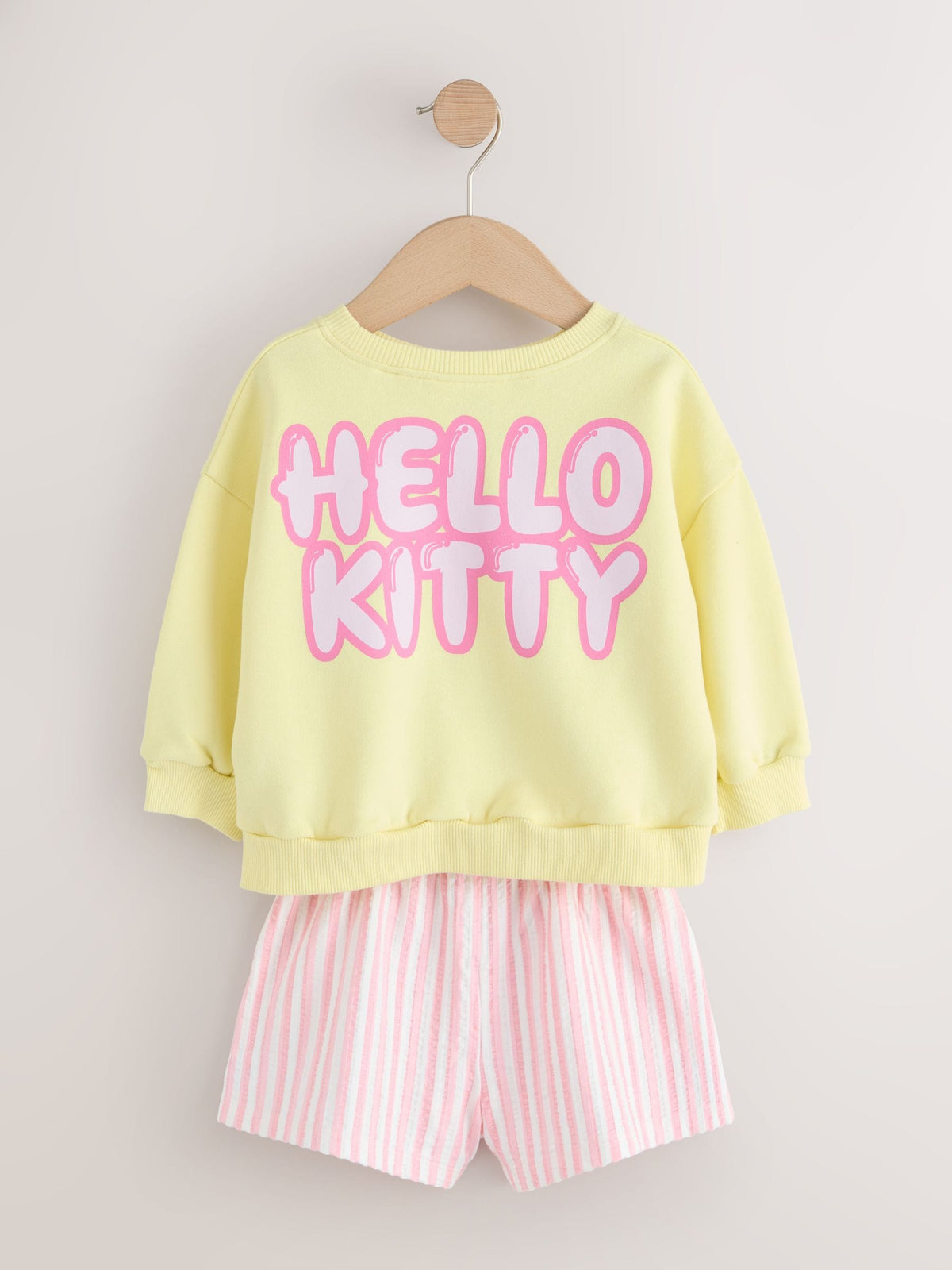 Yellow Hello Kitty Crew Neck Sweatshirt & Shorts Set (3mths-7yrs) image 8