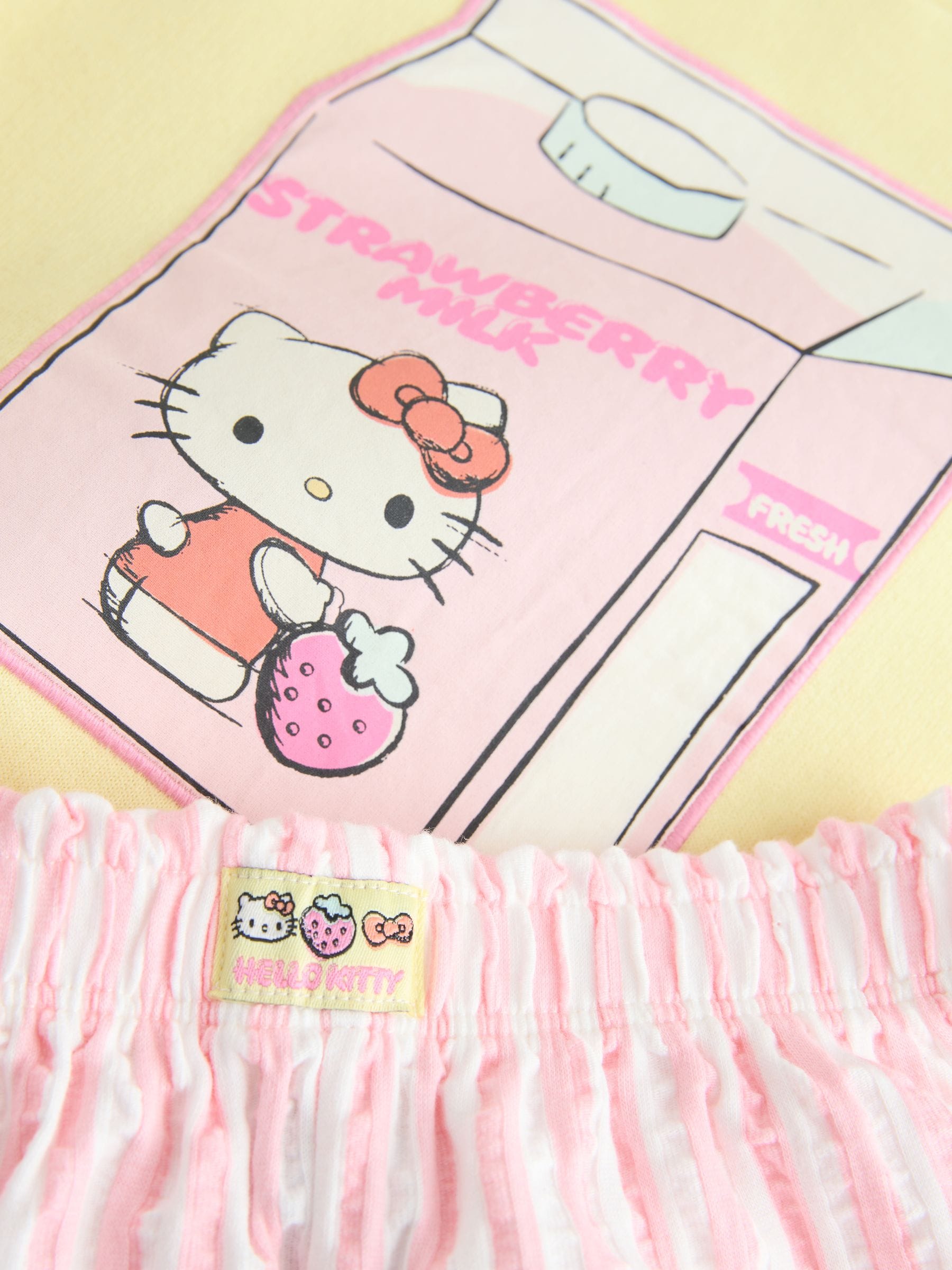 Yellow Hello Kitty Crew Neck Sweatshirt & Shorts Set (3mths-7yrs) image 9