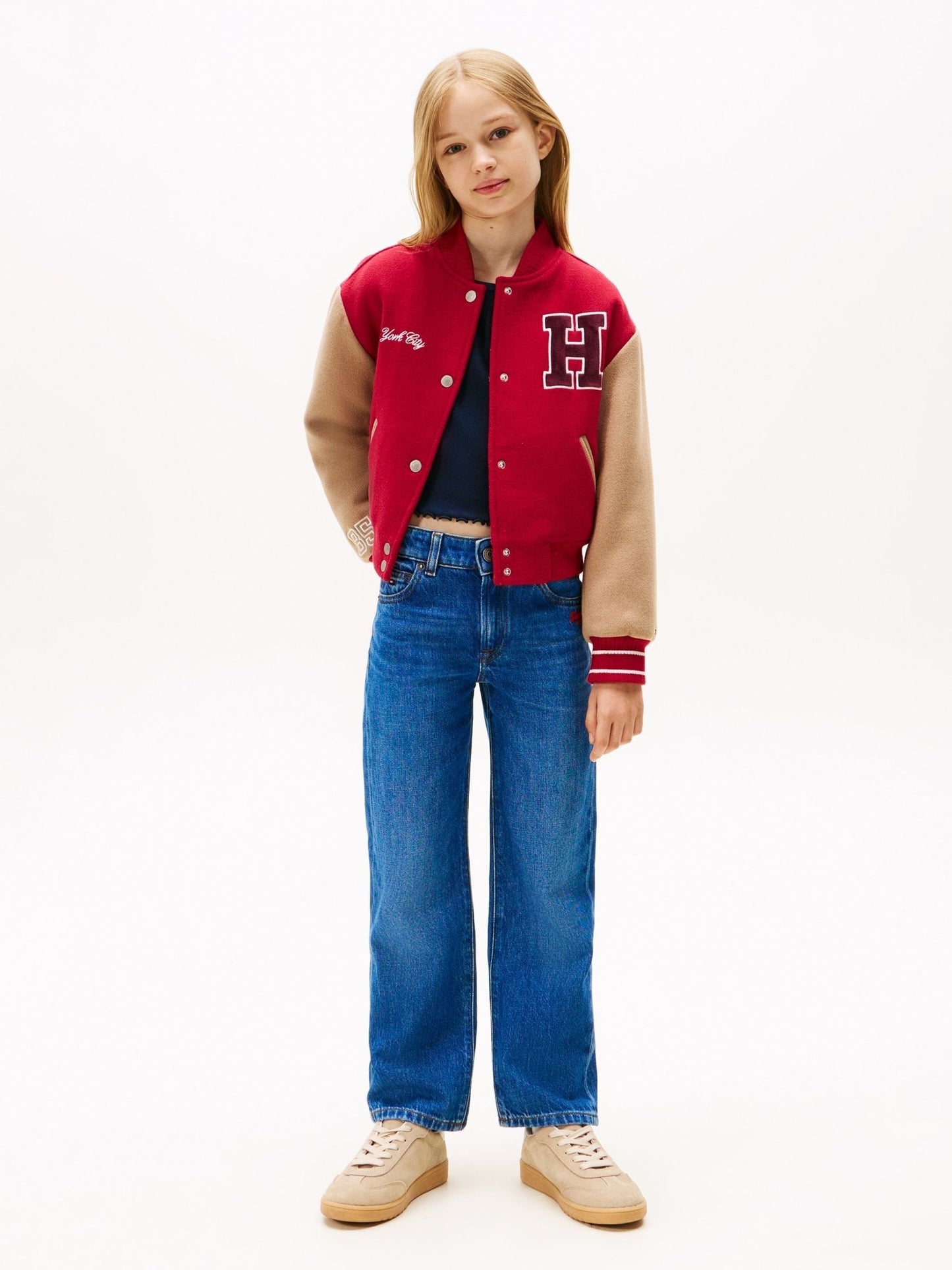 Dsiney Kidz - Tommy Hilfiger Blue Logo Embroidery Girlfriend Jeans image 1