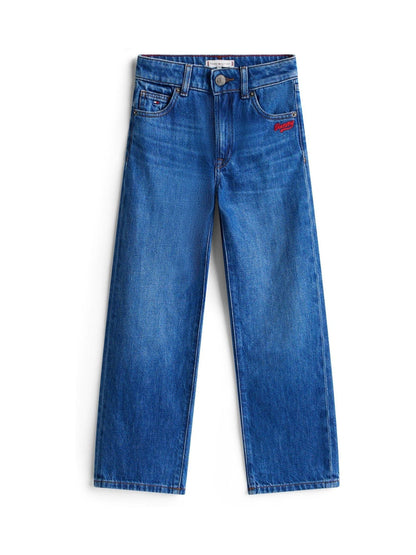 Dsiney Kidz - Tommy Hilfiger Blue Logo Embroidery Girlfriend Jeans image 5