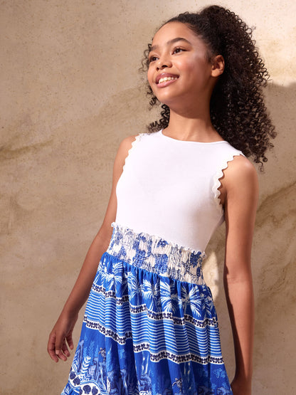 Lipsy Blue Jersey Maxi Holiday Dress (5-16yrs) image 2