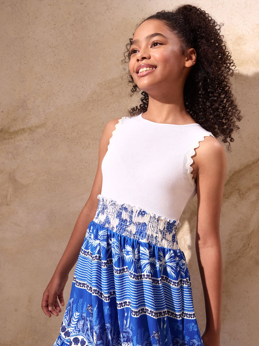 Lipsy Blue Jersey Maxi Holiday Dress (5-16yrs) image 2
