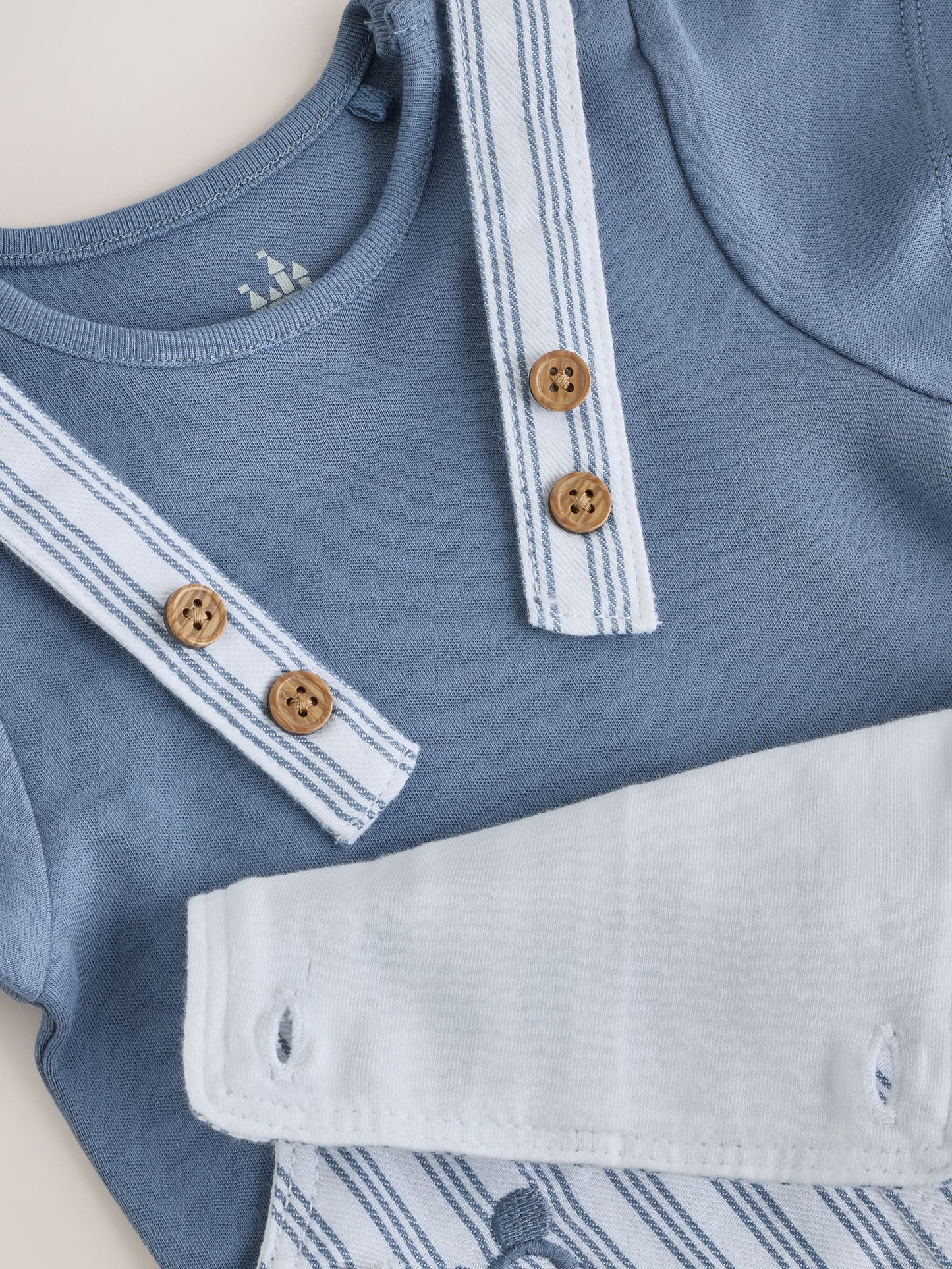 Blue Mickey Mouse Dungaree and Bodysuit Baby Set (0mths-2yrs) image 4