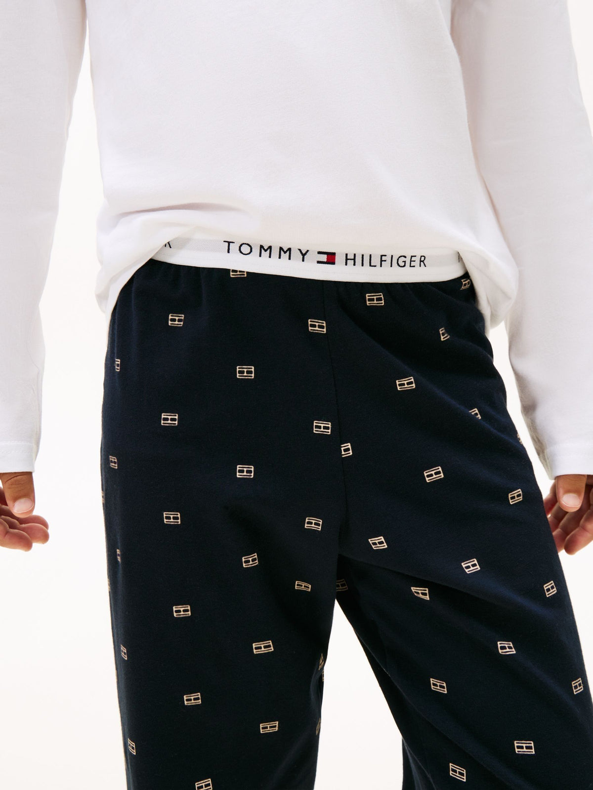 Tommy Hilfiger White Essential Long Sleeve Print Pyjamas Set - image 3