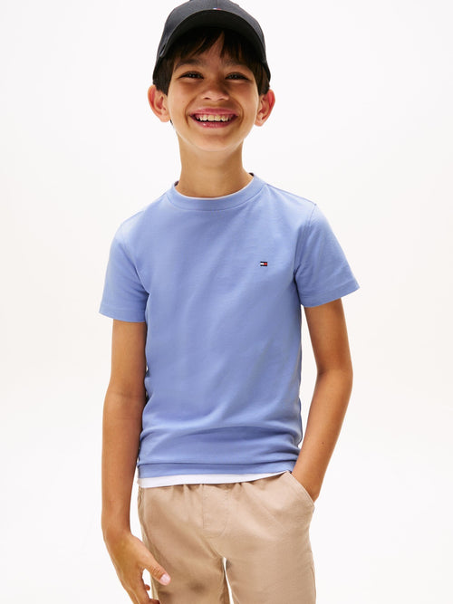 Tommy Hilfiger Blue Flag Embroidery Jersey T-Shirt image 1