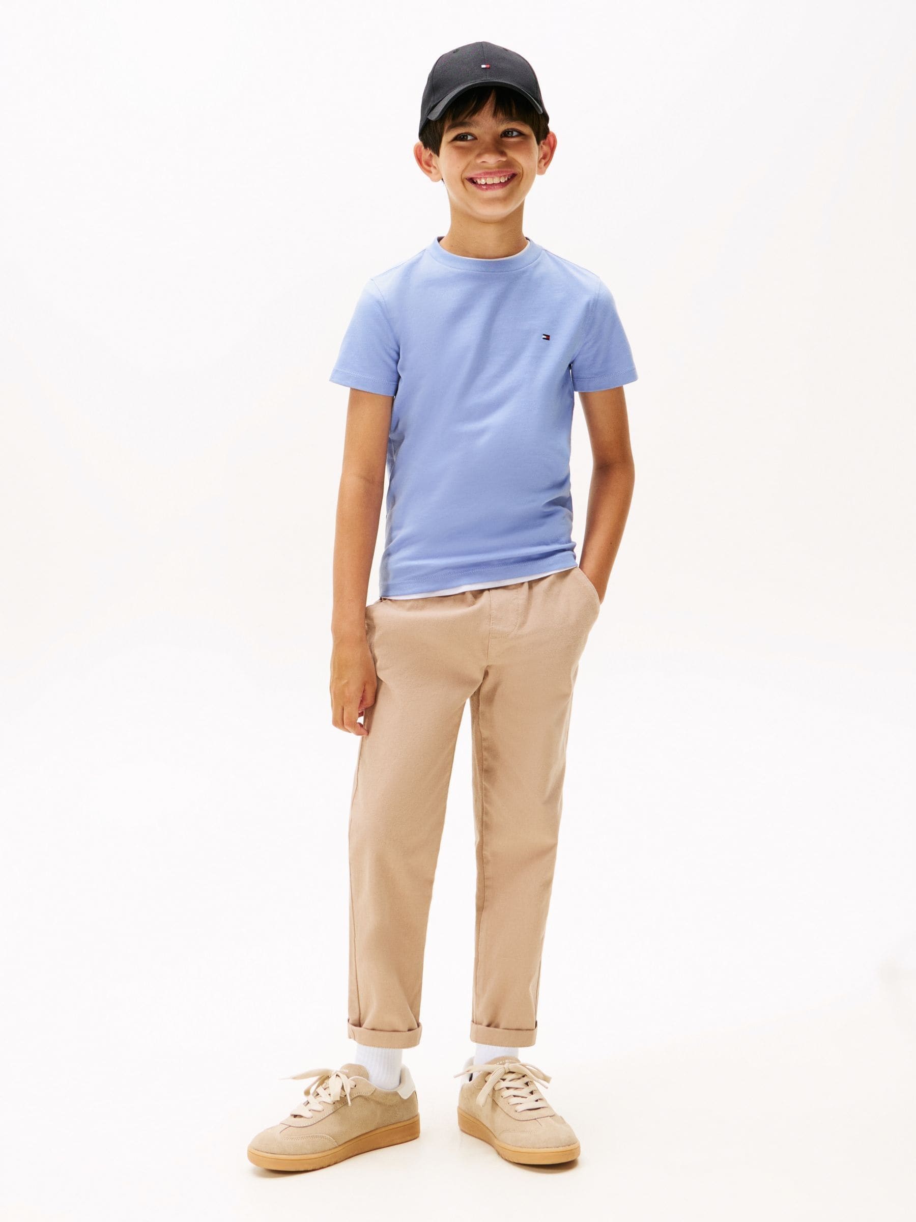 Tommy Hilfiger Blue Flag Embroidery Jersey T-Shirt image 2