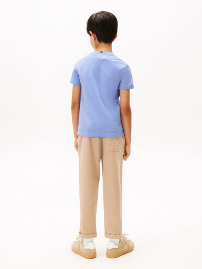Tommy Hilfiger Blue Flag Embroidery Jersey T-Shirt image 3