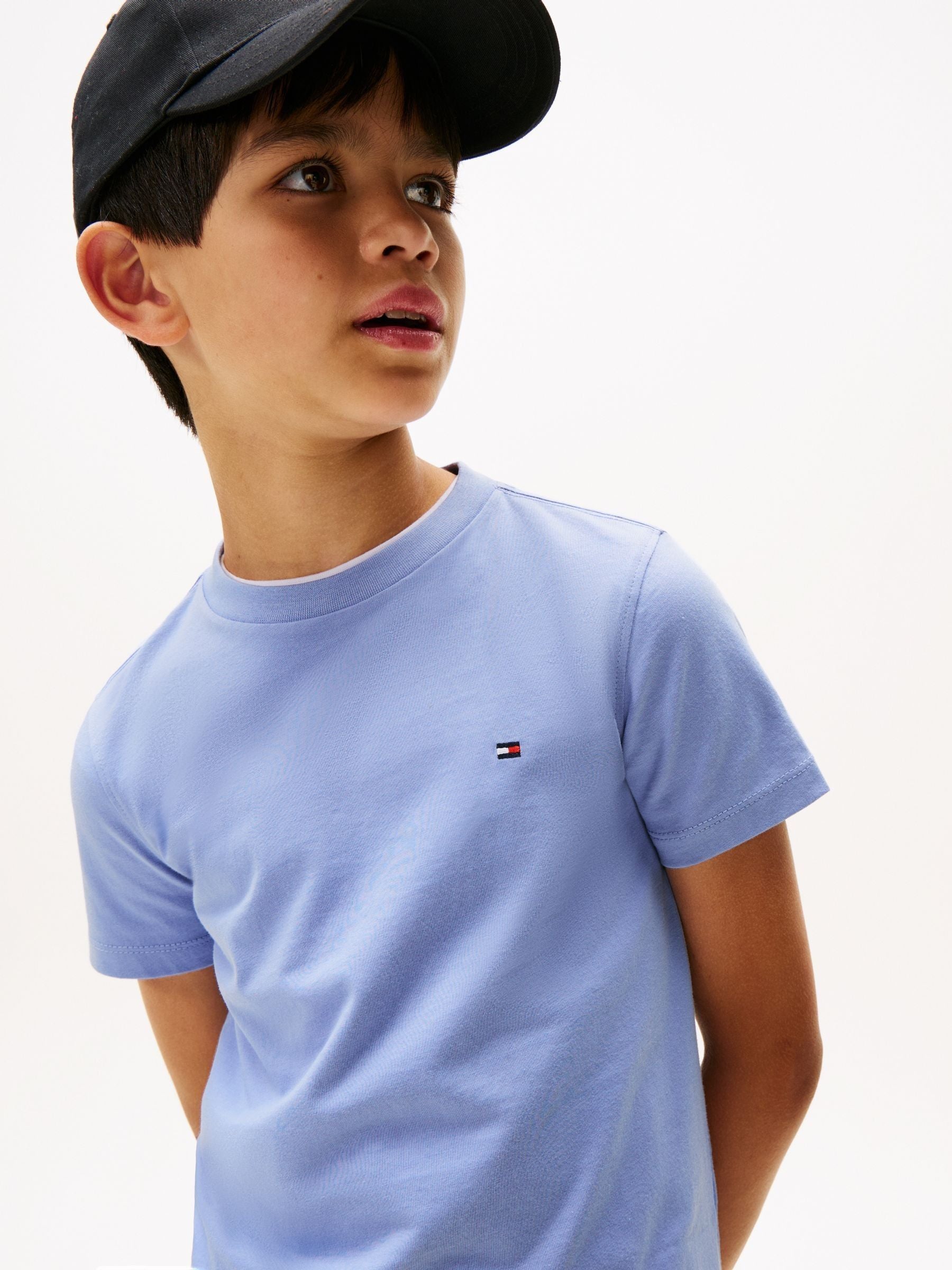 Tommy Hilfiger Blue Flag Embroidery Jersey T-Shirt image 4