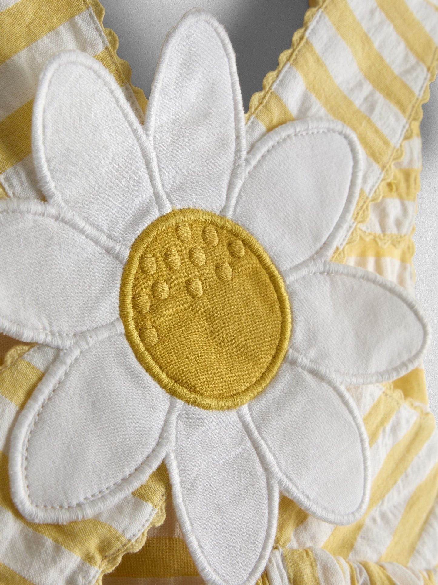JoJo Maman Bébé Yellow Cross Back Appliqué Sundress image 4