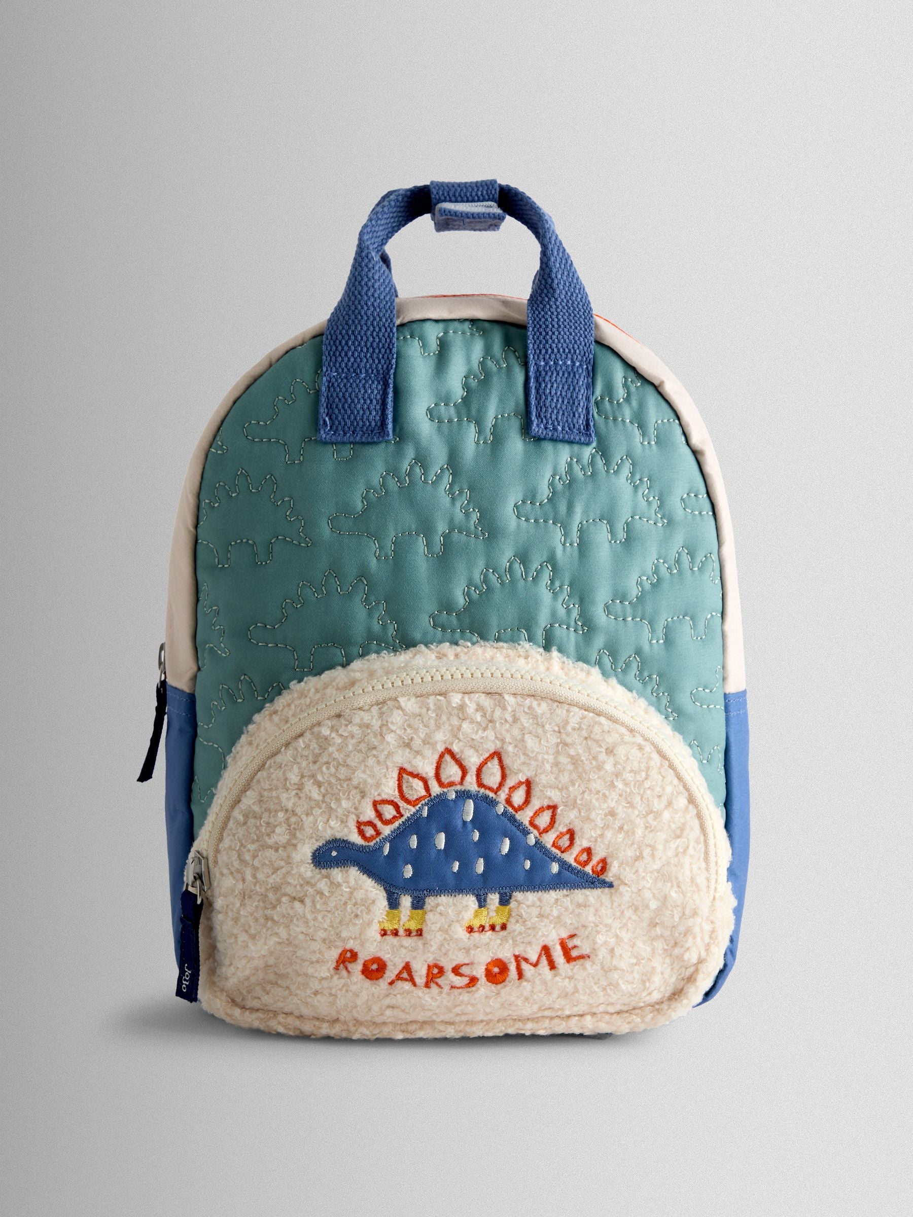 JoJo Maman Bébé Green Dino Quilted Backpack image 1