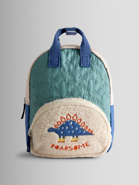 JoJo Maman Bébé Green Dino Quilted Backpack image 1