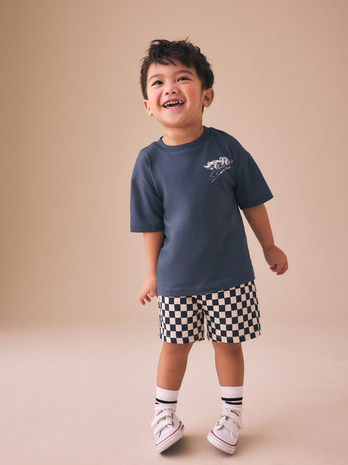 Blue Jersey Shorts (3mths-7yrs) image 1