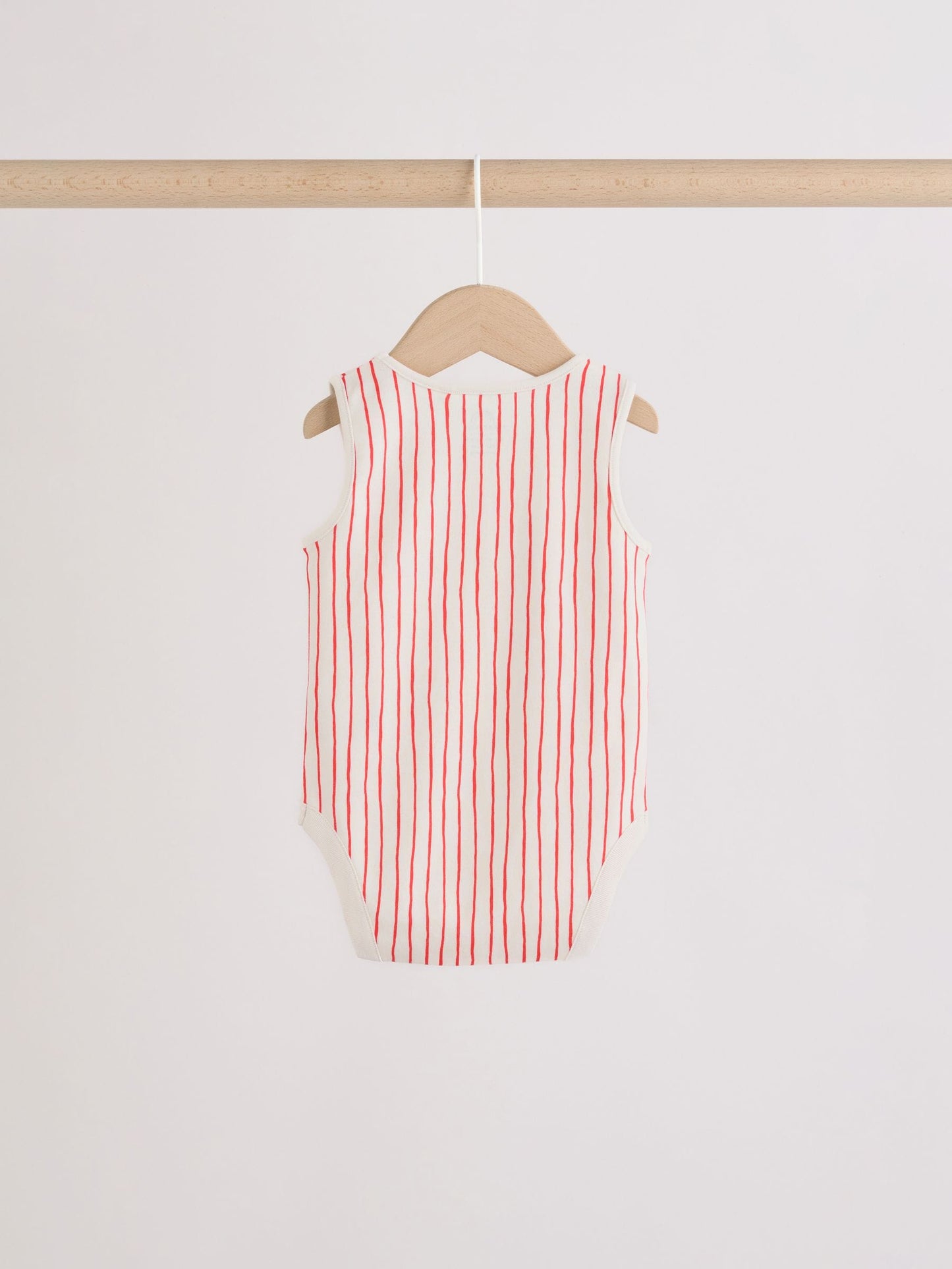 Navy/Red Stripe Baby Bodysuits 5 Pack image 4